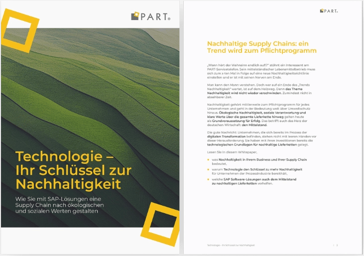 Technologie - Ihr Schlüssel zur Nachhaltigkeit